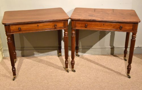 pair of gillows regency side tables - CATEGORY: ANTIQUE TABLES - DATED 19TH CENTURY