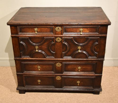 CHARLES II OAK CHEST OF DRAWERS - ADDITIONAL PHOTO 2
