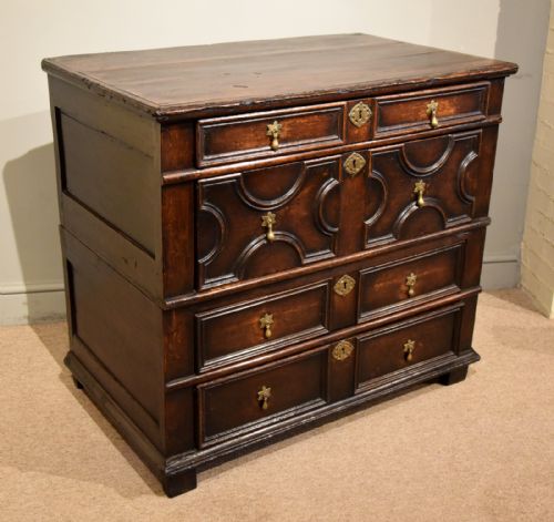 CHARLES II OAK CHEST OF DRAWERS - ADDITIONAL PHOTO 3