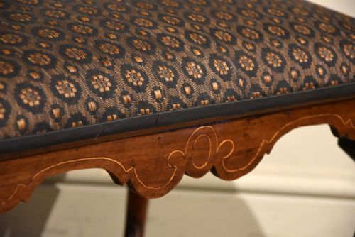 QUEEN ANNE PERIOD WALNUT PAIR OF FOOTSTOOLS - ADDITIONAL PHOTO 8