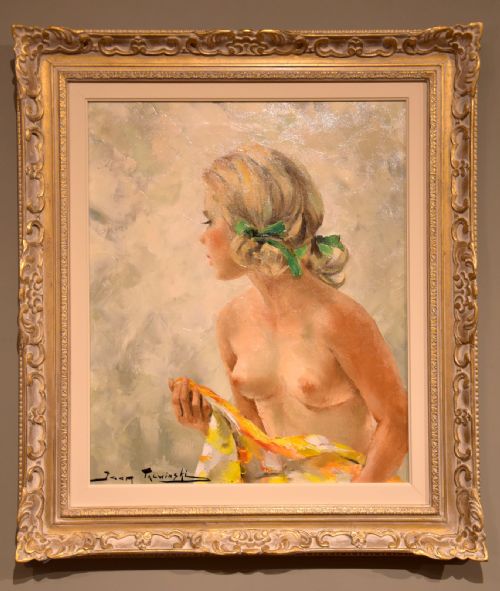 oil painting by igor talwinskl ash blonde model nude study - CATEGORY: ANTIQUE ART - DATED 1950