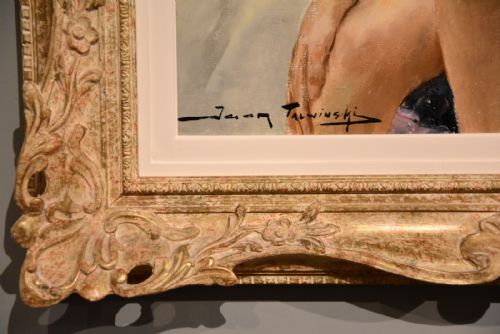 OIL PAINTING BY IGOR TALWINSKI NUDE STUDY BLONDE MODE SEATED - ADDITIONAL PHOTO 3