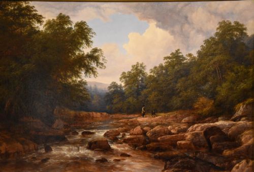 OIL PAINTING BY THOMAS BAKER ON THE USK - ADDITIONAL PHOTO 1