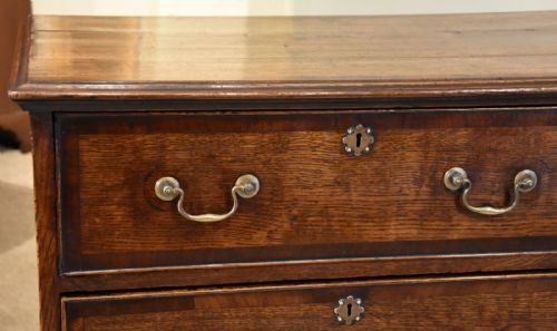LARGE GEORGE II OAK DRESSER BASE - ADDITIONAL PHOTO 11