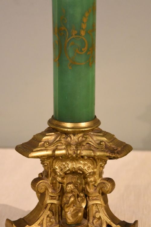 MID 19TH CENTURY 'PALMER'S PATENT' GLASS ORMOLU LAMP - ADDITIONAL PHOTO 2
