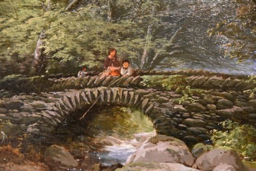 OIL PAINTING PAIR BY EDWIN TAYLOR AN OLD MILL ON THE LOWTHER - ADDITIONAL PHOTO 7