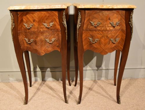 french bedside cabinets marble tops - CATEGORY: ANTIQUE CUPBOARDS - DATED 1930