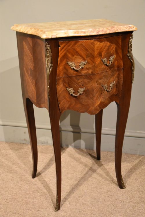 FRENCH BEDSIDE CABINETS MARBLE TOPS - ADDITIONAL PHOTO 2