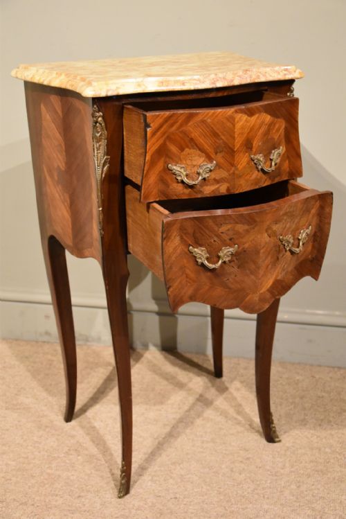 FRENCH BEDSIDE CABINETS MARBLE TOPS - ADDITIONAL PHOTO 3
