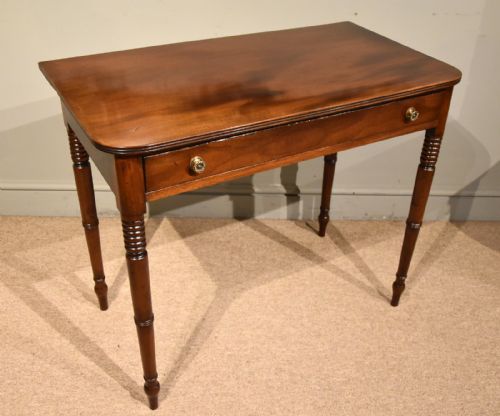 george iii single drawer mahogany side table - CATEGORY: ANTIQUE TABLES - DATED 1800