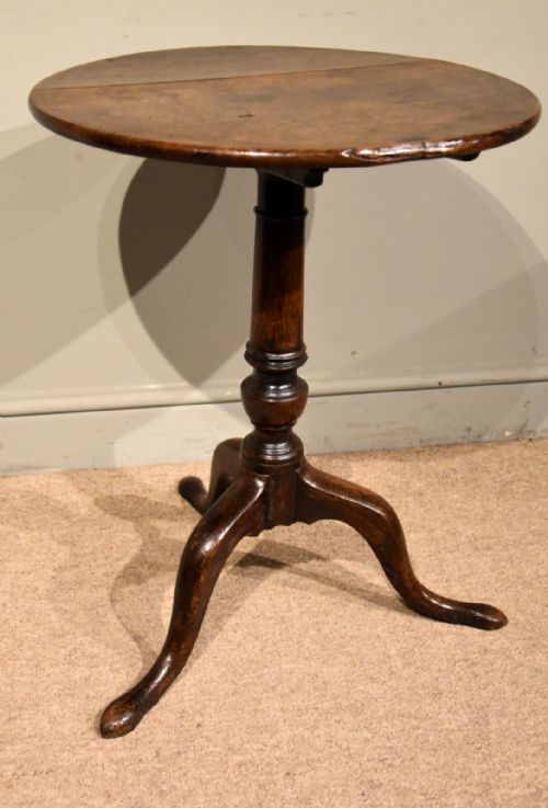 18TH CENTURY OAK TRIPOD TABLE - ADDITIONAL PHOTO 1