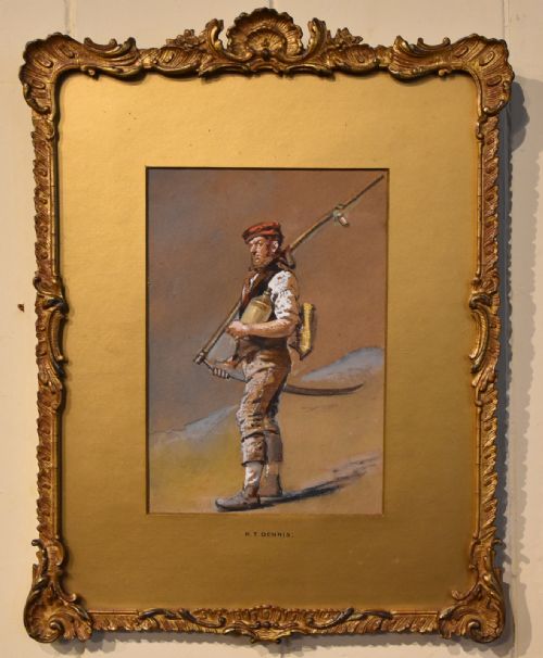 OIL PAINTING PAIR BY HT DENNIS SOMERSET LABOURERS - ADDITIONAL PHOTO 1