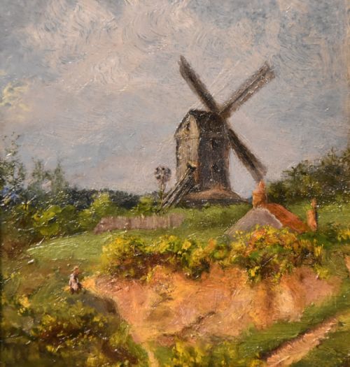OIL PAINTING BY WILLIAM RACKHAM MILL ON THE MOUSEHOLD HEATH - ADDITIONAL PHOTO 2