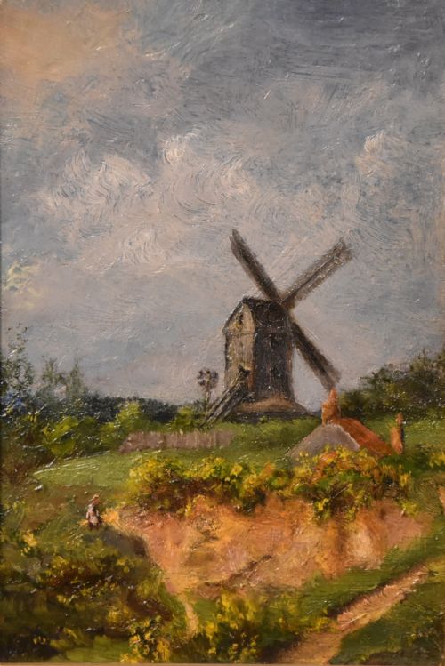 OIL PAINTING BY WILLIAM RACKHAM MILL ON THE MOUSEHOLD HEATH - ADDITIONAL PHOTO 3