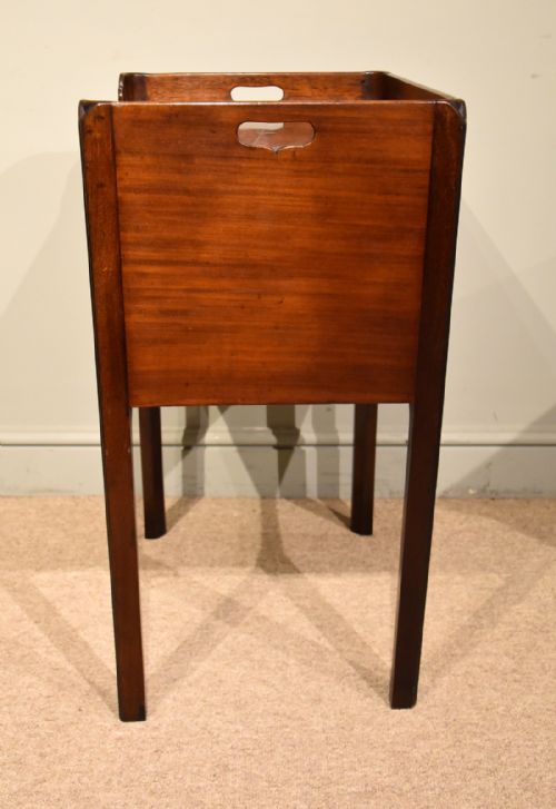 GEORGE III TAMBOUR FRONTED BEDSIDE TABLE COMMODE - ADDITIONAL PHOTO 3