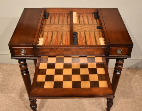 WILLIAM IV MAHOGANY GAMES TABLE - ADDITIONAL PHOTO 8