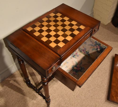 WILLIAM IV MAHOGANY GAMES TABLE - ADDITIONAL PHOTO 9