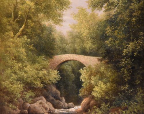 OIL PAINTING BY WILLIAM WARD GILL A NORTH WALES BRIDGE - ADDITIONAL PHOTO 2
