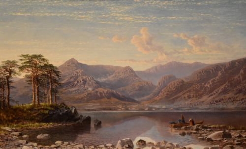 OIL PAINTING BY CHARLES PETTITT EARLY MORNING CONISTON LAKE AND MOUNTAINS NORTH LANCASHIRE - ADDITIONAL PHOTO 3
