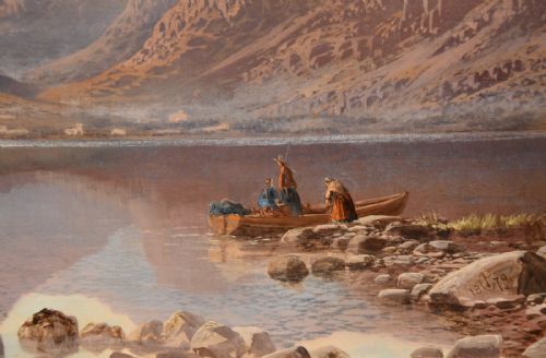 OIL PAINTING BY CHARLES PETTITT EARLY MORNING CONISTON LAKE AND MOUNTAINS NORTH LANCASHIRE - ADDITIONAL PHOTO 4