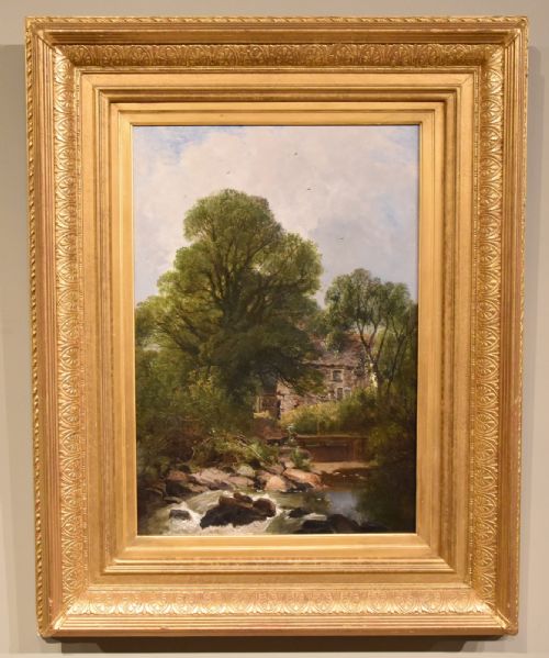 oil painting by joseph paul pettitt the mill at capel currig north wales - CATEGORY: ANTIQUE ART - DATED 19TH CENTURY
