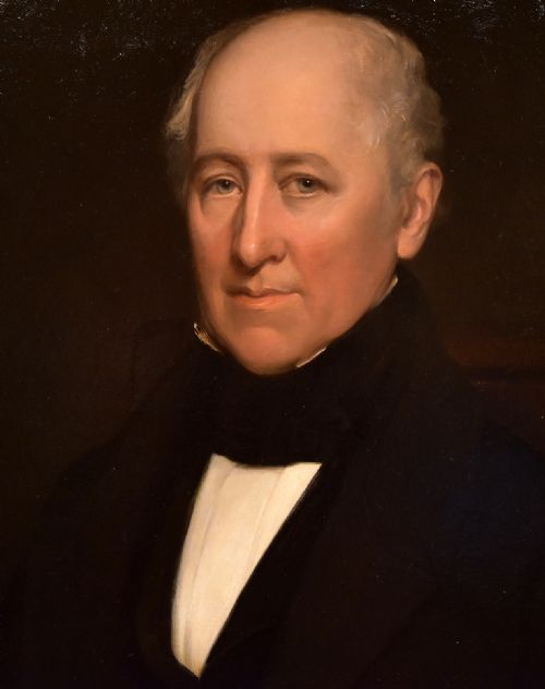 OIL PAINTING BY ENGLISH SCHOOL PORTRAITS OF A LADY AND GENTLEMAN - ADDITIONAL PHOTO 5