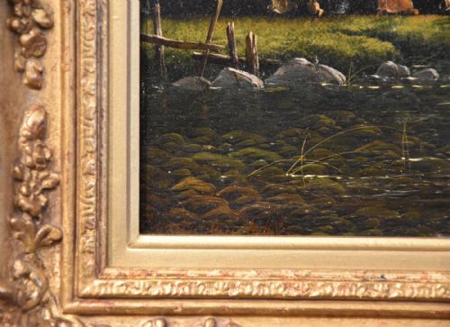 OIL PAINTING BY EDWIN HENRY BODDINGTON A NORTH WALES LYN - ADDITIONAL PHOTO 2