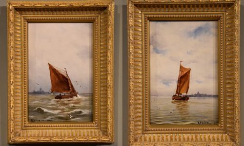 oil painting pair by a christiansen off jutland - CATEGORY: ANTIQUE ART - DATED 19TH CENTURY