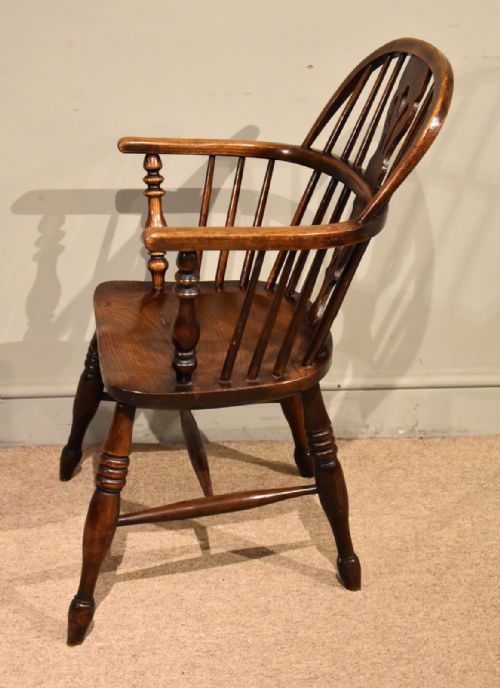 ASH AND ELM WINDSOR ARMCHAIR WITH LOW BACK - ADDITIONAL PHOTO 2