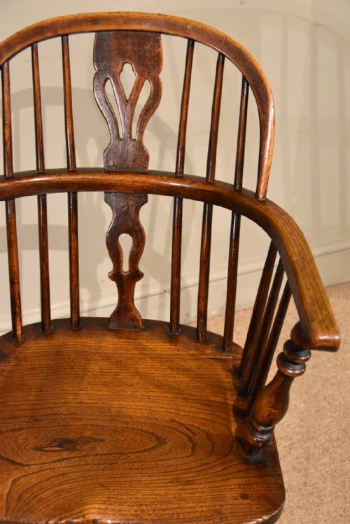 ASH AND ELM WINDSOR ARMCHAIR WITH LOW BACK - ADDITIONAL PHOTO 4