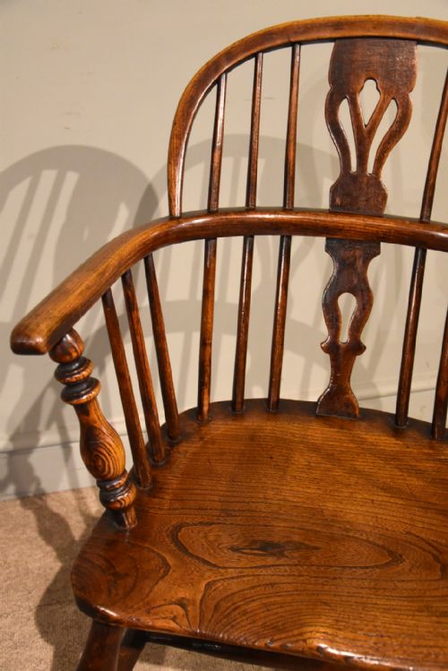 ASH AND ELM WINDSOR ARMCHAIR WITH LOW BACK - ADDITIONAL PHOTO 5