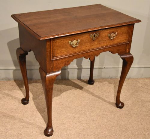 GEORGE I OAK LOWBOY WITH CABRIOLE LEGS - ADDITIONAL PHOTO 2