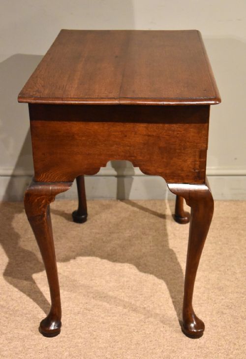 GEORGE I OAK LOWBOY WITH CABRIOLE LEGS - ADDITIONAL PHOTO 4