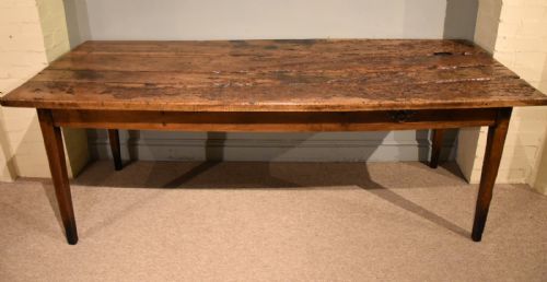 RUSTIC FRENCH FRUITWOOD FARMHOUSE DINING TABLE - ADDITIONAL PHOTO 1