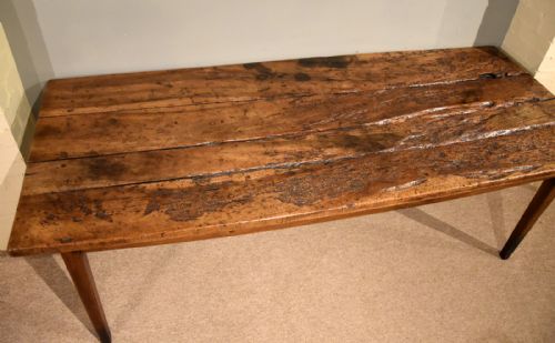 RUSTIC FRENCH FRUITWOOD FARMHOUSE DINING TABLE - ADDITIONAL PHOTO 4