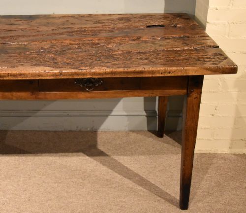 RUSTIC FRENCH FRUITWOOD FARMHOUSE DINING TABLE - ADDITIONAL PHOTO 5
