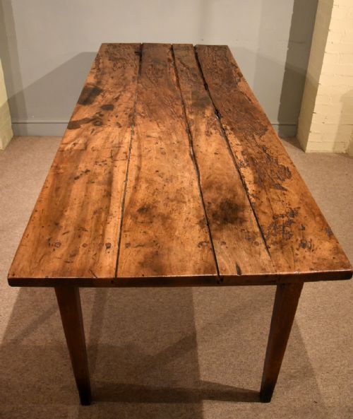 RUSTIC FRENCH FRUITWOOD FARMHOUSE DINING TABLE - ADDITIONAL PHOTO 6