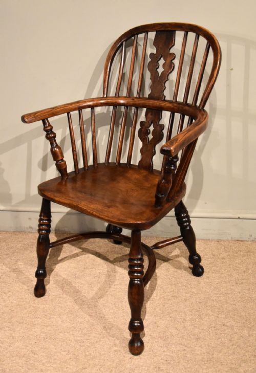 PAIR ASH AND ELM LOW BACK WINDSOR ARMCHAIRS - ADDITIONAL PHOTO 2