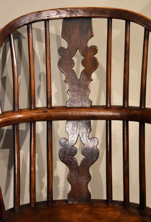 PAIR ASH AND ELM LOW BACK WINDSOR ARMCHAIRS - ADDITIONAL PHOTO 3