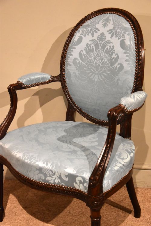 GEORGE III MAHOGANY OVAL BACK ARMCHAIR - ADDITIONAL PHOTO 8