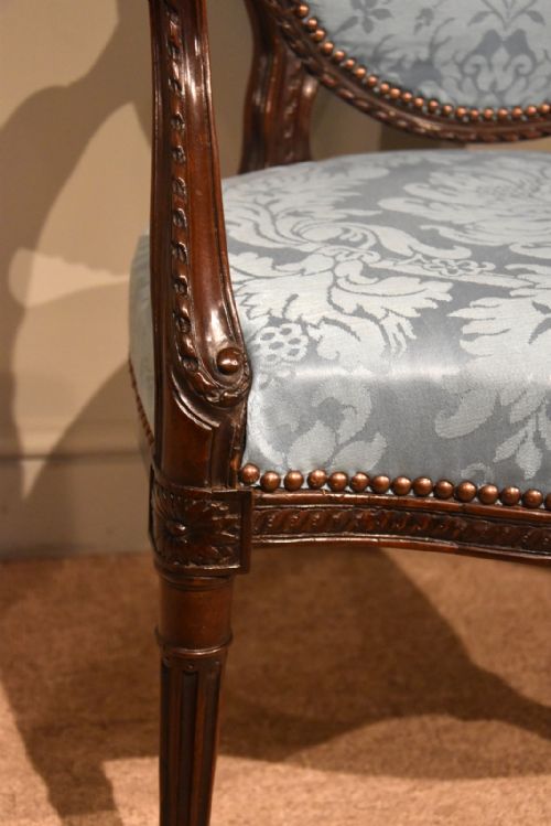 GEORGE III MAHOGANY OVAL BACK ARMCHAIR - ADDITIONAL PHOTO 9