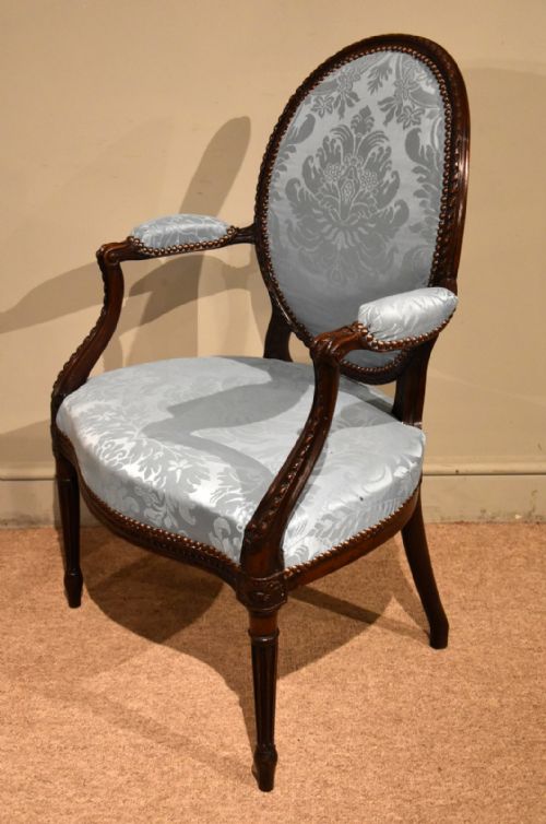 GEORGE III MAHOGANY OVAL BACK ARMCHAIR - ADDITIONAL PHOTO 10