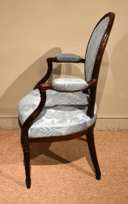 GEORGE III MAHOGANY OVAL BACK ARMCHAIR - ADDITIONAL PHOTO 11
