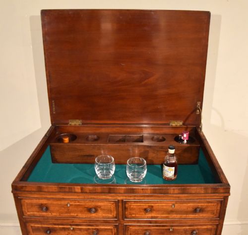 REGENCY PERIOD MAHOGANY CHEST OF DRAWERS - ADDITIONAL PHOTO 4