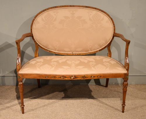 satinwood painted sofa from 19th century - CATEGORY: ANTIQUE SOFAS - DATED 19TH CENTURY