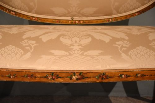 SATINWOOD PAINTED SOFA FROM 19TH CENTURY - ADDITIONAL PHOTO 1
