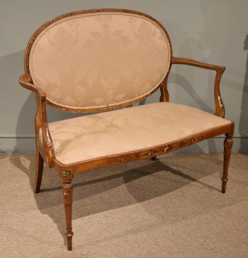 SATINWOOD PAINTED SOFA FROM 19TH CENTURY - ADDITIONAL PHOTO 3