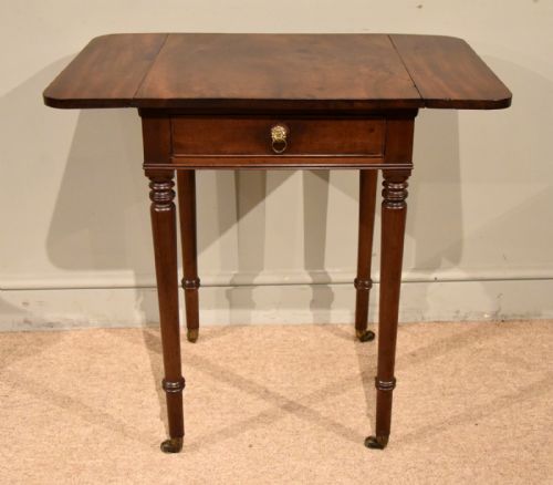 REGENCY PERIOD MAHOGANY DROP LEAF SIDE TABLE - ADDITIONAL PHOTO 1