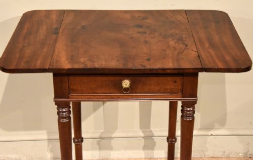 REGENCY PERIOD MAHOGANY DROP LEAF SIDE TABLE - ADDITIONAL PHOTO 3