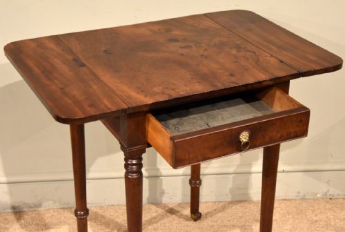 REGENCY PERIOD MAHOGANY DROP LEAF SIDE TABLE - ADDITIONAL PHOTO 4